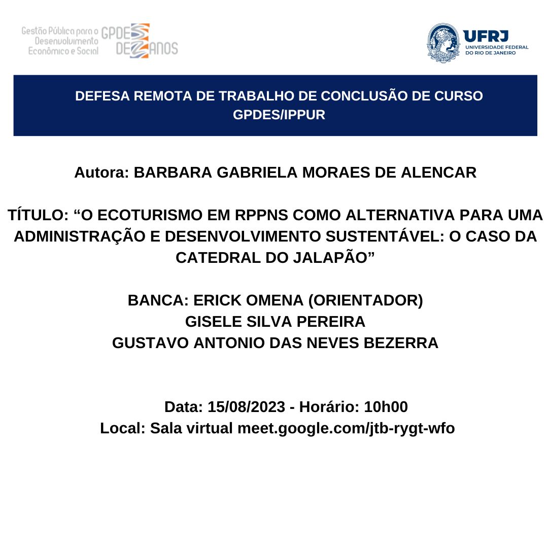 Defesa Remota de TCC 1 – Barbara Gabriela