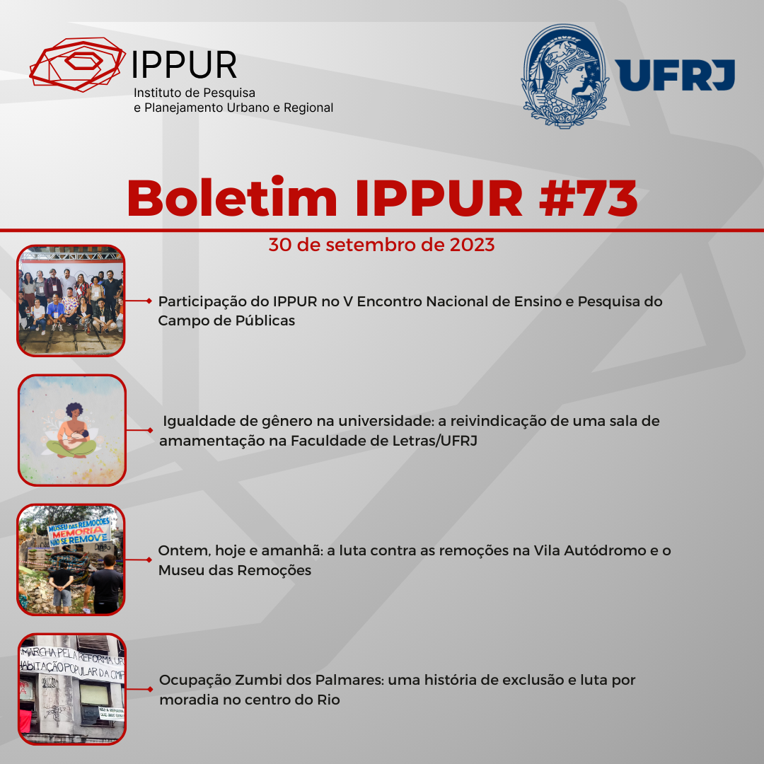 Capa Boletim IPPUR setembro (1080 × 1080 px)