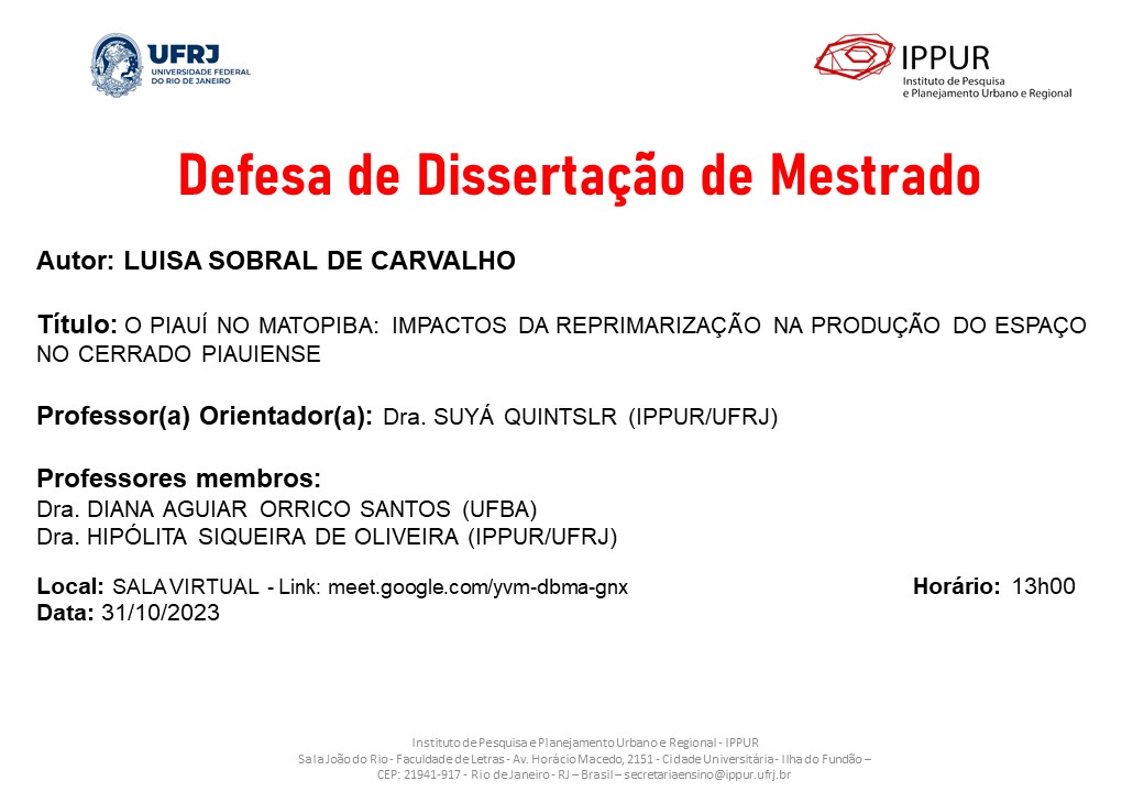 Mestrado – Luisa Sobral – 31-10-2023
