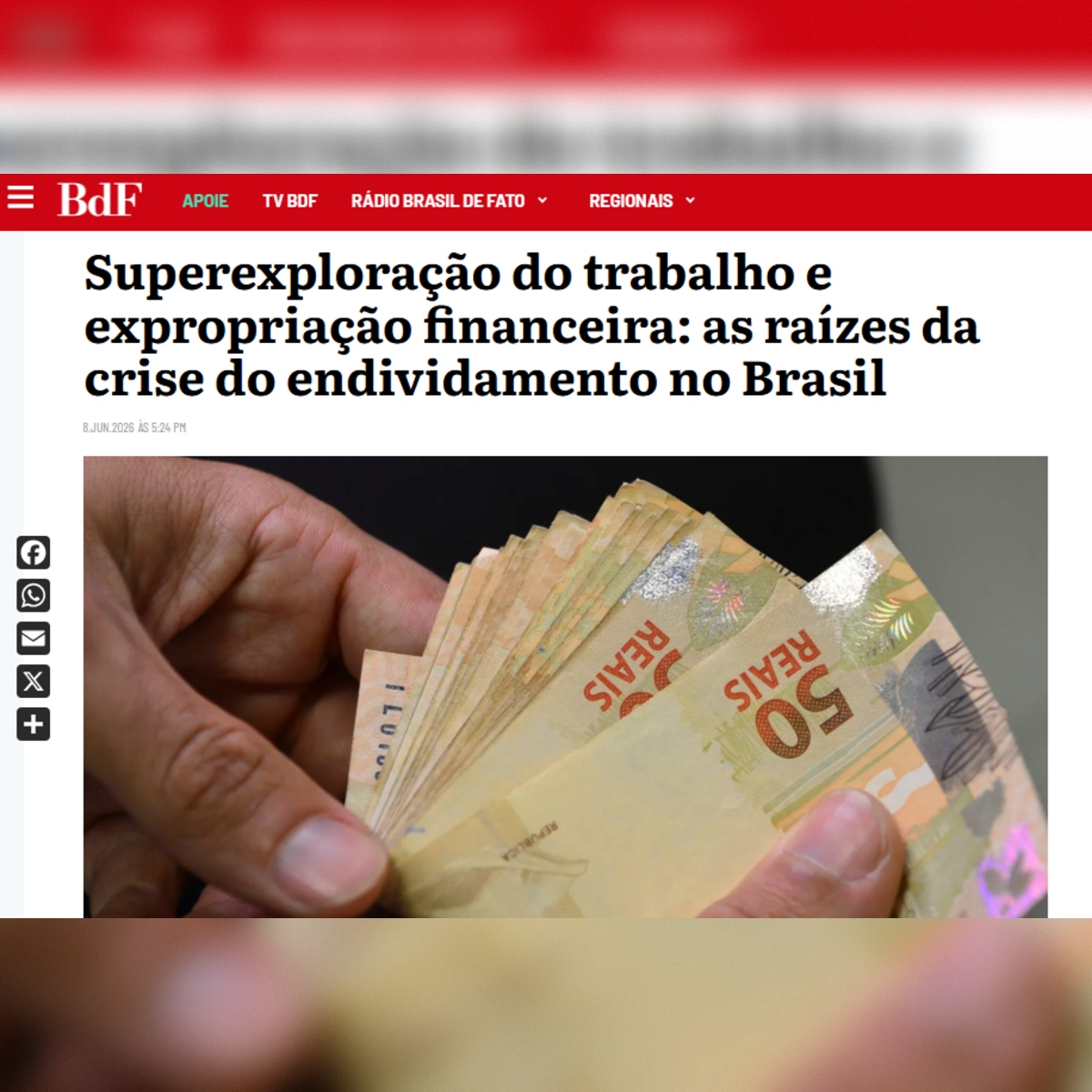 Professor Luiz Cesar de Queiroz Ribeiro e pesquisador Nelson Diniz analisam precarização do trabalho e endividamento no Brasil contemporâneo no Brasil de Fato